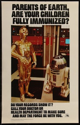 Star Wars Health Department Immunization Poster, 14'' x 22'' Screen Movie Poster
