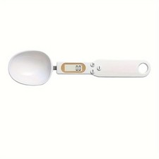 Digital Kitchen Spoon Scale 500g/0.1g LCD Food Coffee Baking Measuring White