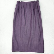 Pendleton Skirt Womens 14 Purple Wool Long Lined Pleated Maxi Vintage USA