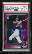 2022 Bowman Chrome Prospects Fuchsia Lava Refractor Benny Montgomery PSA 9 2l4
