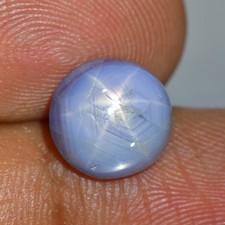 6.55Ct Awesome 6-Rays Star Unheated Grayish Blue Star Sapphire Gemstone Burma