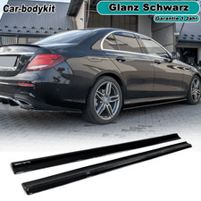 Seitenschweller Ansätze Glanz Schwarz für Mercedes E-Klasse W213 M Sport 2016-23