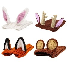 Casquette de costume pour animaux de compagnie chapeau tricoté mignon enveloppe d'oreille pour chats et petit moyen grand chien