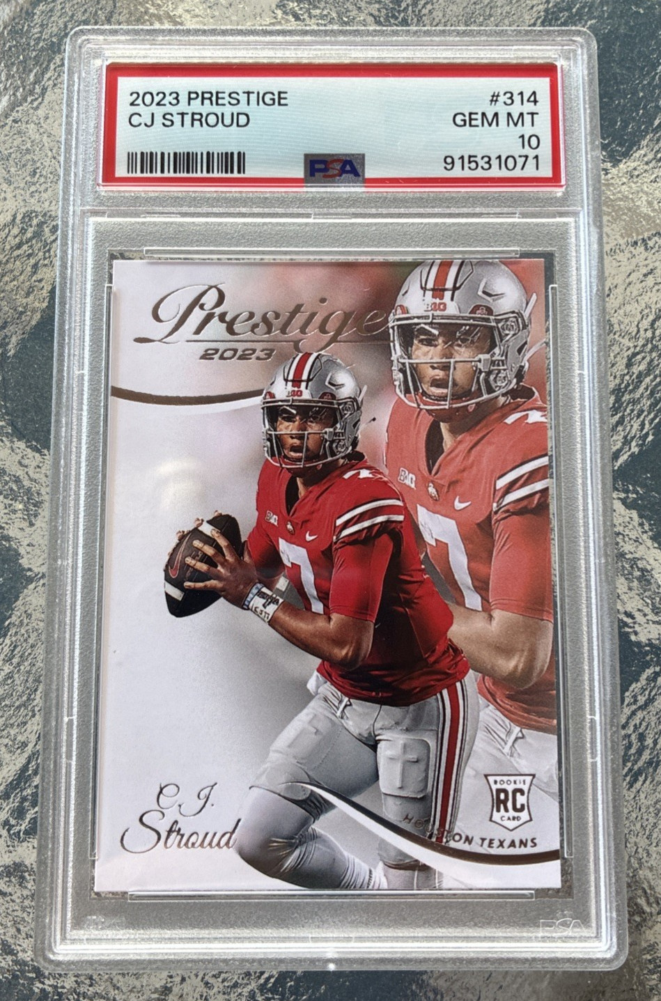 3 2023 CJ Stroud rookie cards Mosaic,Donruss Prestige all PSA 10 view 6