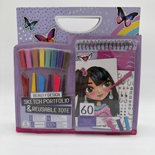 Fashion Angels Beauty Design Szkic Portfolio, z podkładką szkicową i torebką wielokrotnego użytku NOWOŚĆ