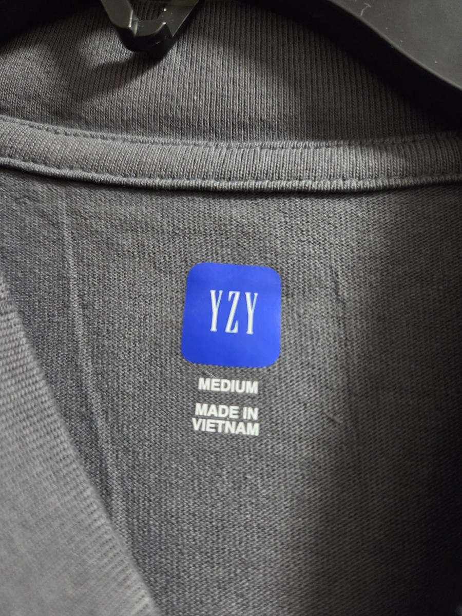Yeezy X Gap Long Sleeve T-shirt Size M Dark Gray Unisex New Boxy