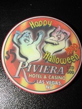 $5 Riviera Halloween 1999 Las Vegas Casino Chip Ltd 500 *** Rare*** Ghosts