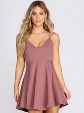 Windsor mauve mini sexy back dress in Size Small