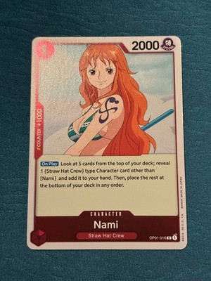 One Piece ワンピース　Nami ナミ　英語版　OP01-016 One Piece TCG Nami OP01-016 Romance Dawn ENGLISH PRE-ERRATA NM | eBay