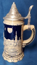 Vintage Risch-Lau Korbel Beer Stein approx 6.5" tall Excellent Condition