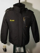 MOERDENG Black Full Zip Insulated Hooded Jacket Size S