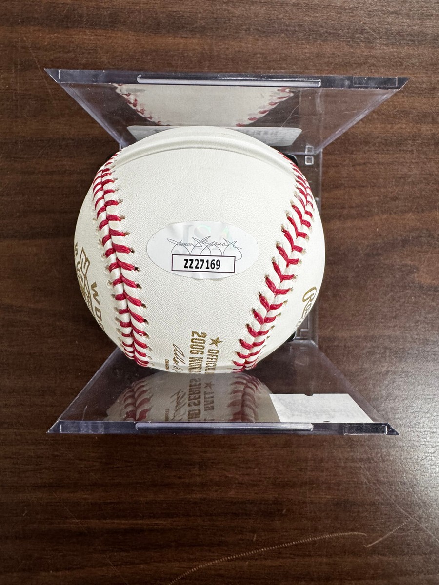スタイナー&MLB機構W証明 D.オルティーズ 直筆サイン 2007WSジャージ Justin Verlander Signed Autographed Rawlings 2006 World Series