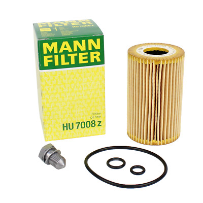 Mann Ölfilter HU7008Z Mit Ölablassschraube Ölwechsel für Audi VW golf Skoda TDI