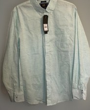 Lee Mens Button Up Regular Fit Large Comfort Stretch Blue Long Sl Shirt - 54.00