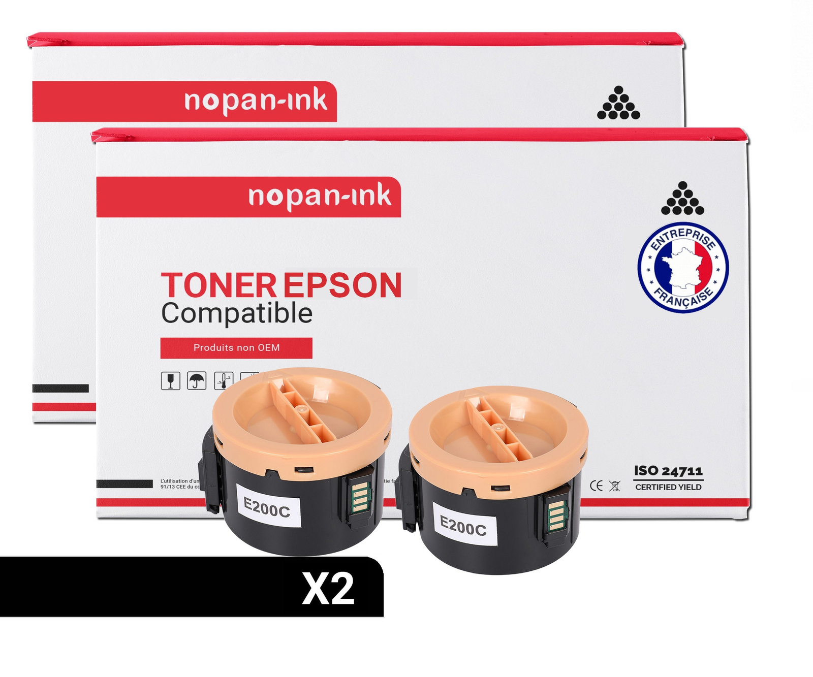 Double toner C13S050709 noir compatible Epson pour des impressions laser nettes et durables