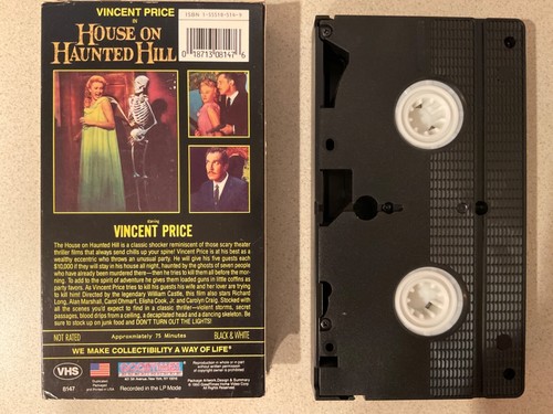 House on Haunted Hill (VHS, 1990) Vincent Price, Carol Ohmart - Picture 2 of 3