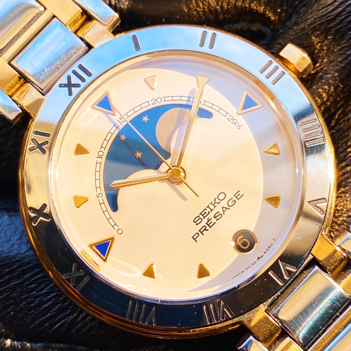 EXCELLENT SEIKO PRESAGE 1986 VINTAGE 7434-6030 MOON PHASE EXCELLENT SEIKO PRESAGE 1986 VINTAGE 7434-6030 MOON PHASE