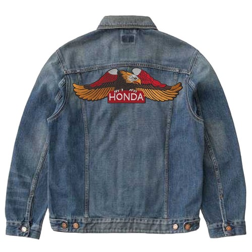 Honda Auto Motorrad Motor Logo große Größe 10,9"x3,7" gestickter Bügelbild Patch - Bild 9 von 11