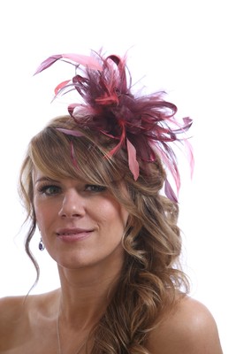Burgundy Wine \u0026 Gold Fascinator Hat 