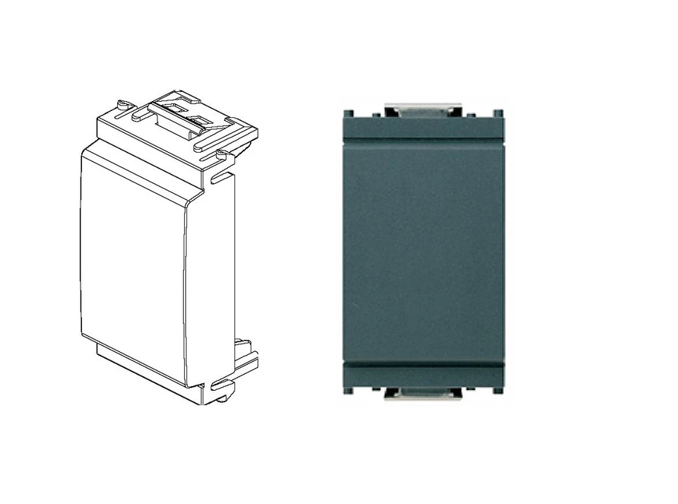 VIMAR 16542 COPRIFORO FRONTE LISCIO GRIGIO SERIE IDEA