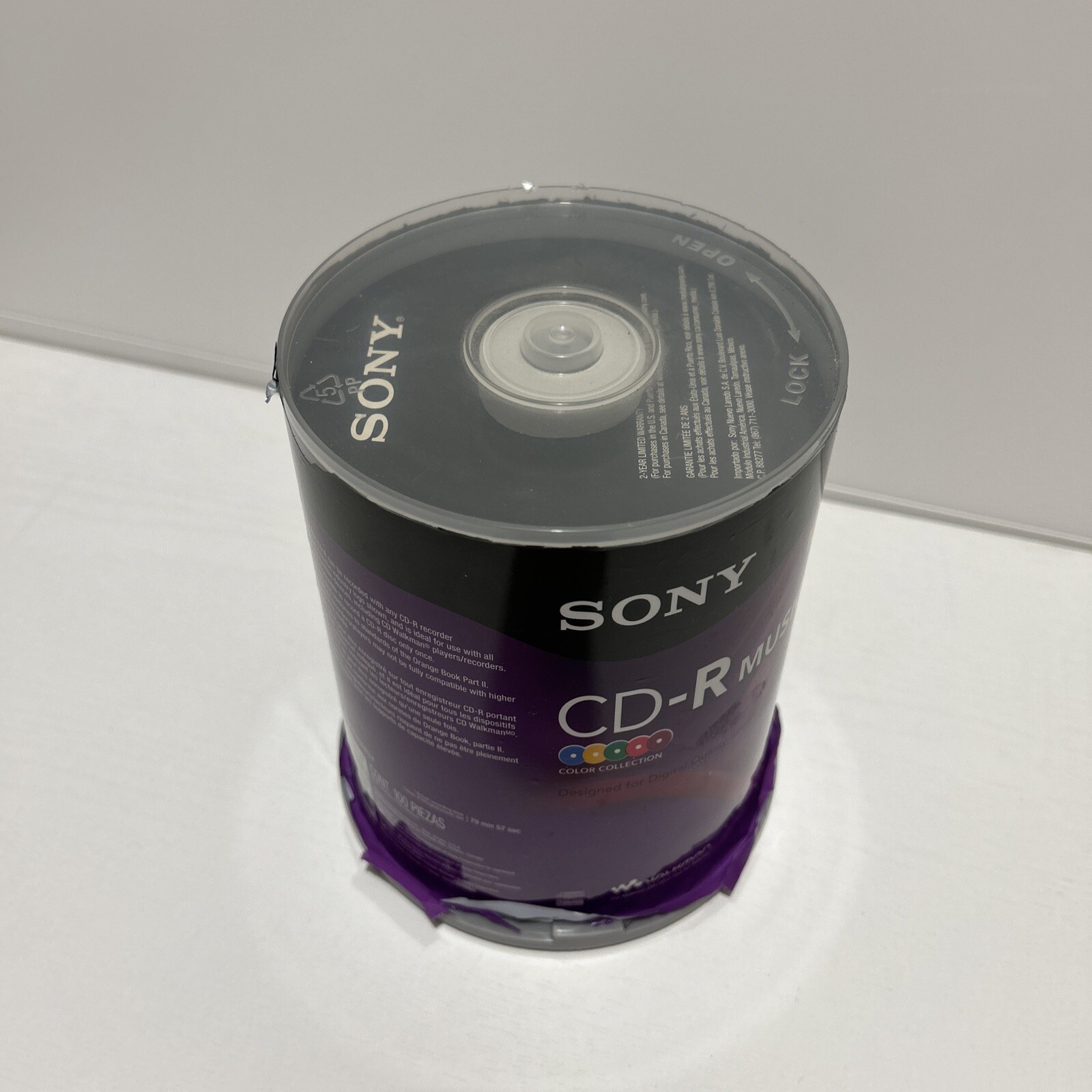Sony Blank CDR Music Audio Discs 100 Pack Various Colored Disks