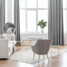 WEST LAKE Velvet Grey Blackout Winter Curtains Room Darkening Window Panel Su...