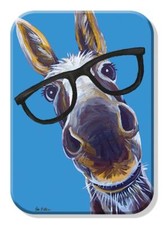Donkey Mule With Glasses Funny Ice Box Refrigerator Magnet Made In The USA