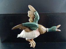 Porcelaine Royal Dux Antique Ans ‘30 Petite Statue Canard Peint Main De Tenture