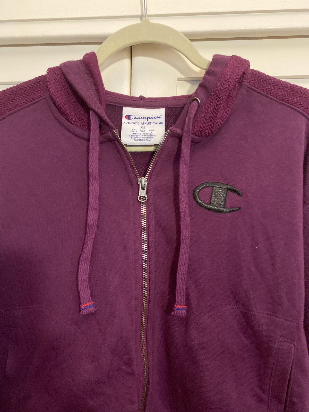 NEW Champion Women's Heritage Herringbone-Accent Zip Hoodie Jacket Size Small image 6