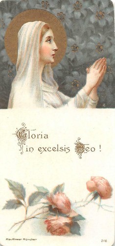 OLD nice rare print Holy cards from 19th "H12023" holy gloria