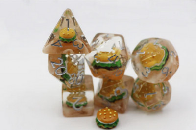 FBG2360 - Hamburger RPG Dice Set (7) (Foam Brain Games)