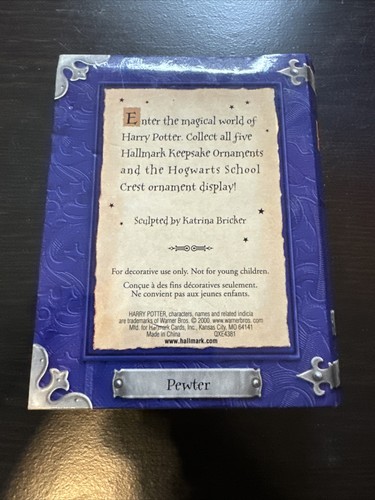 Hallmark Keepsake Ornament Harry Potter Pewter 2000 QUIDDITCH - Picture 3 of 3