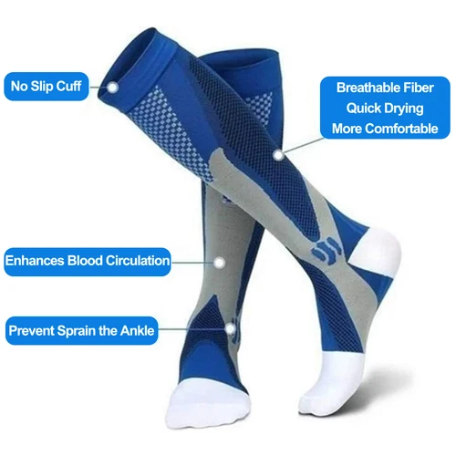 Compression Socks Nursing Stockings Medical Anti Fatigue Unisex 1-3 Pair Running - Picture 3 of 25