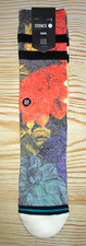 MENS STANCE FLORAL CASUAL CREW SOCKS SIZE L 9/13 