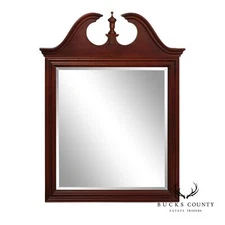 Chippendale Style Carved Cherry Pediment Wall Mirror
