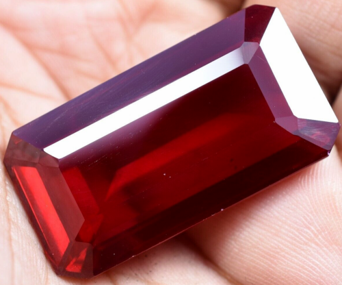 Natural 106.00 Ct Huge Blood Red Ruby Mozambique GGL Certified Treated Gemstone - Picture 1 of 13