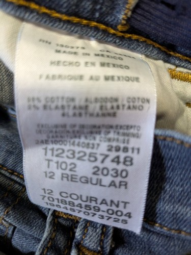 Wrangler- NWOT Boys Blue jeans Straight leg sz 12 reg - Picture 5 of 5