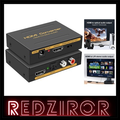 HDMI Audio Extractor 4K Splitter Konverter Optisch R/L Stereo PS5 PS4 Xbox