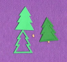 CHRISTMAS TREE  10 die cuts scrapbook cards