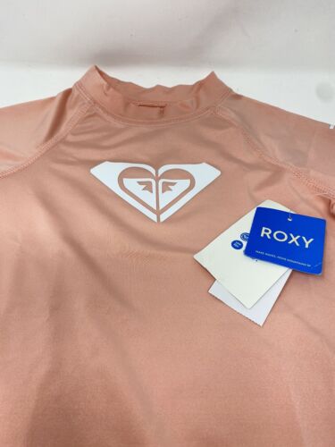 Roxy Girls' Whole Hearted Short Sleeve Rashguard Size 6 New - Picture 3 of 4