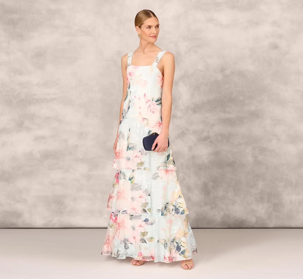 aidan mattox embroidered dress Aidan Mattox Riviera main image 0