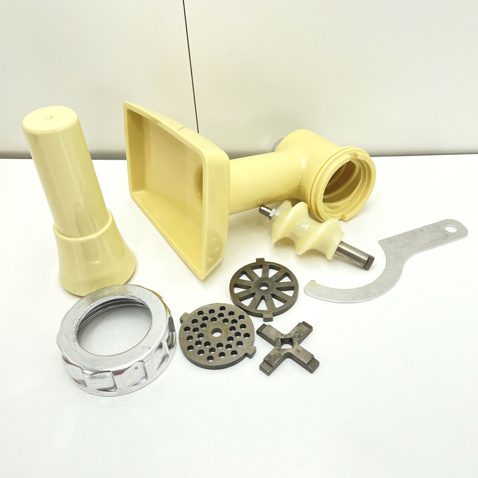 Oster Meat Grinder Attachment for Regency Kitchen Center Yellow Vintage