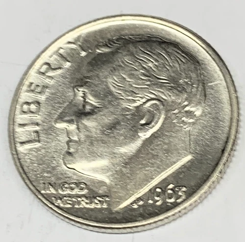 # C2843   U.S.  ROOSEVELT   DIME    COIN,     1963  Unc.