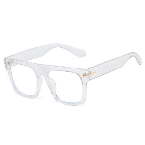 Oversize Eckig Anti Blaulicht Kurzsichtigkeit Brille Herren Damen Großes Gestell Brille - Bild 10 von 12