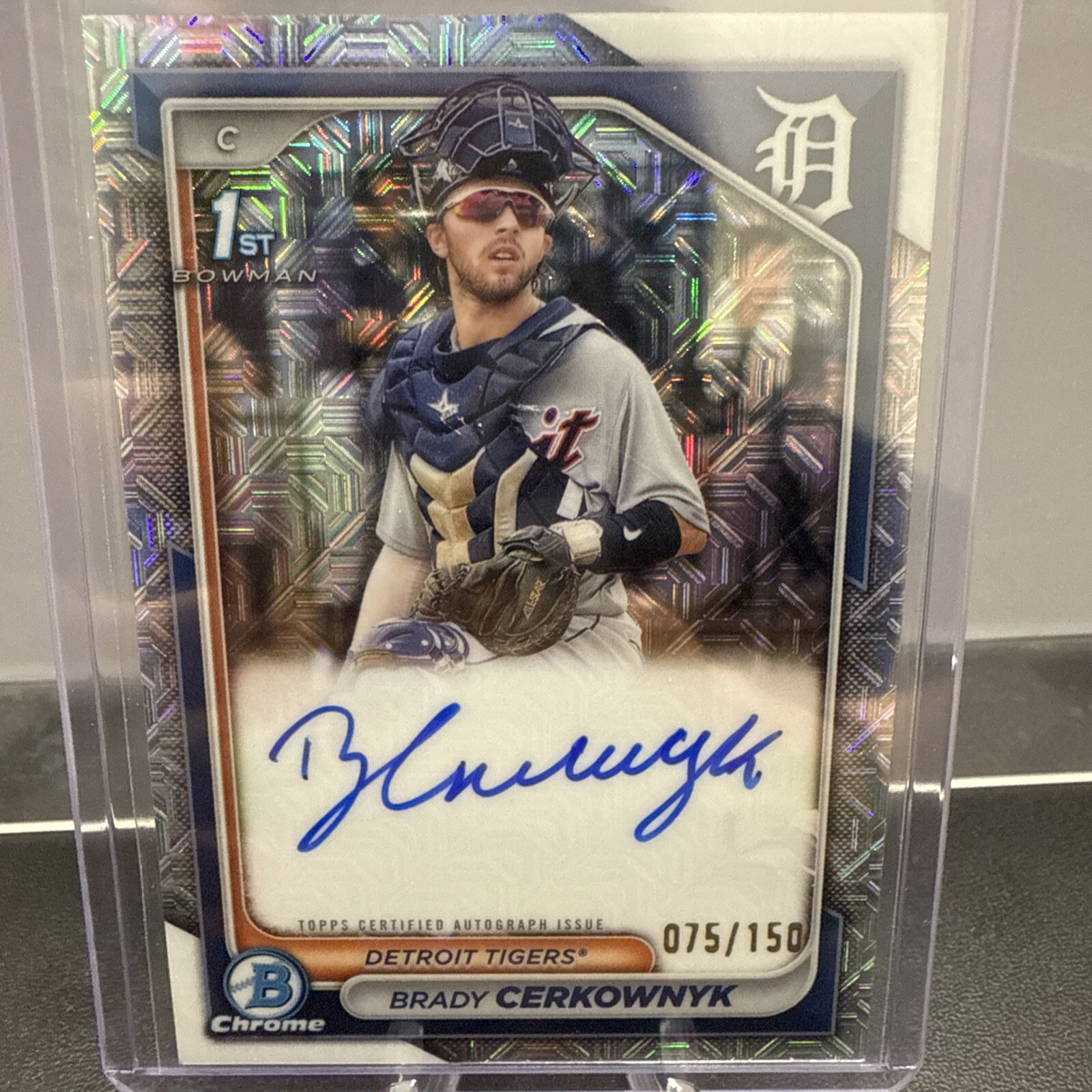 BRADY CERKOWNYK 2024 BOWMAN CHROME HTA CHOICE REFRACTOR AUTO No. CPA-BCE 075/150