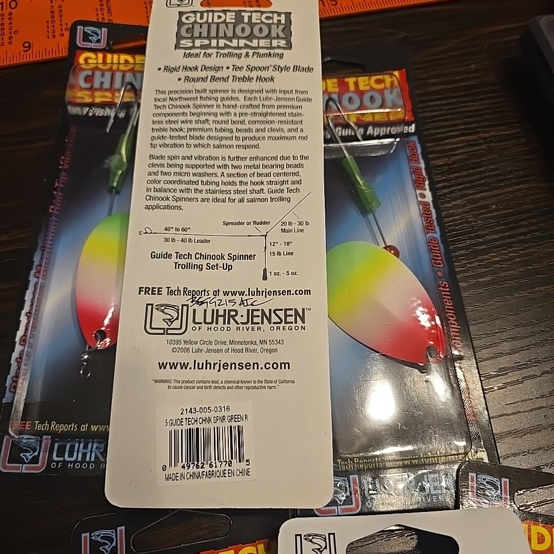 9 LUHR-JENSEN CHINOOK SPINNERS BAITS Guide Tech Size 5 2143-005-XXXX - Image 8