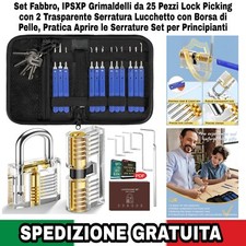 Set Fabbro Set Grimaldelli X Aprire Serrature E Lucchetti 25 Pezzi 
