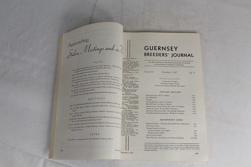 Guernsey Breeders Journal December 1, 1937 Cow Calf Bull Farms Cattle Dairy Ads - Imagen 4 de 18