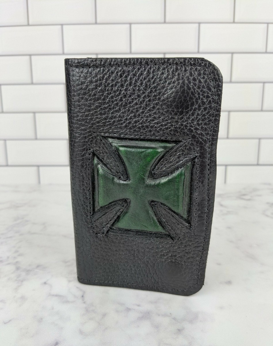 Chrome Hearts Raised Cross Wallet Billfold Calfskin Leather