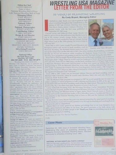 Scholastic Wrestling Magazine 50th Anniversary Edition - Picture 3 of 12
